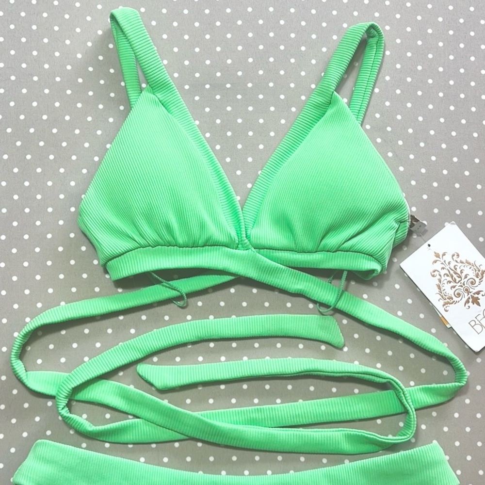 Becca 2 Pc Ribbed Bikini Set - Picture 3 of 11